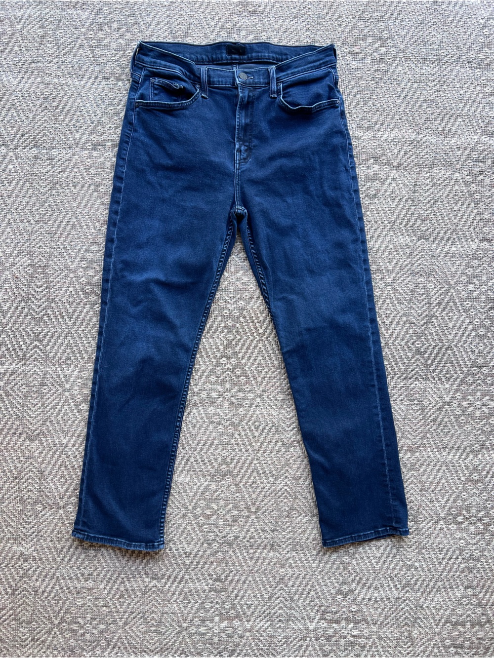 MOTHER Mid Rise Rider Ankle Jeans Night In Paris Dark Wash Size 31 USA
